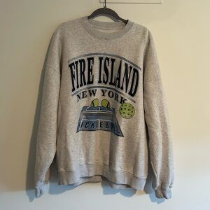 Abercrombie & Fitch Gray Fire Island Crewneck Sweater